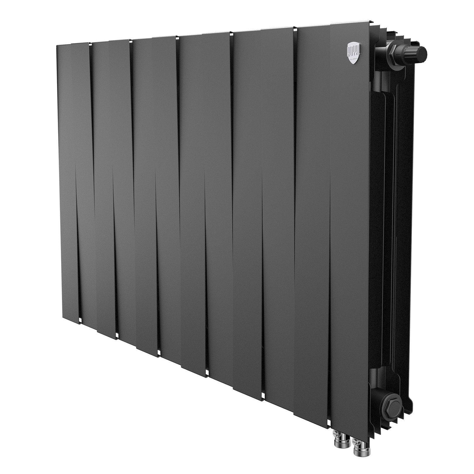 Радиатор биметаллический Royal Thermo PianoForte 500 Чёрный VR80 — 12 секц.
